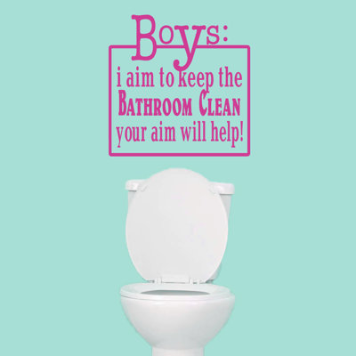 Boys Your Aim Will Help Wall Decal