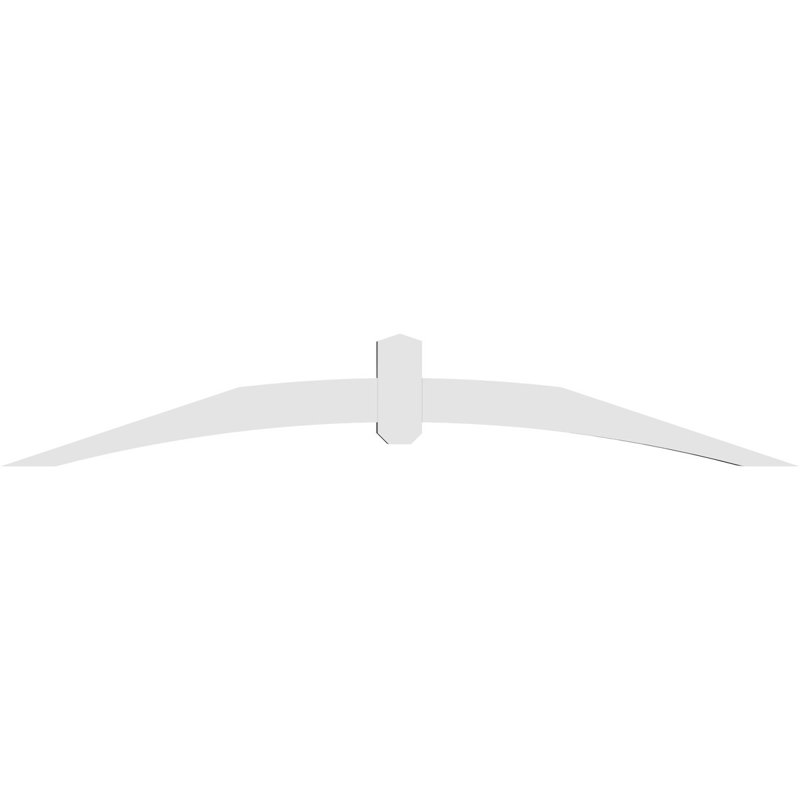 Support pour pignon en PVC Archdale, H 12 po x l 72 po (pas: 4/12), P 4 po x F 4 po