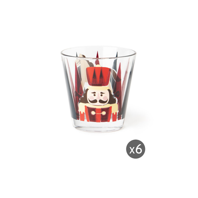 Vintage Christmas 250ml Drinking Glass Set