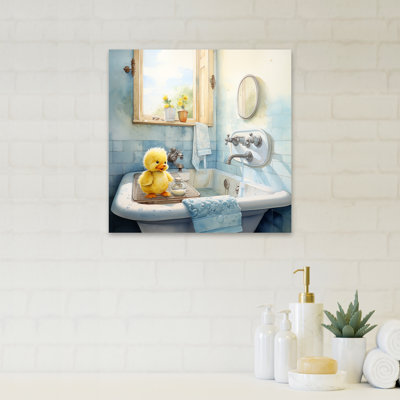 «Yellow Duck Bathroom Dip III - Coyote Large», art mural