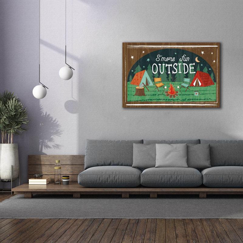 «Comfy Camping 7» par Melissa Averinos, art mural sur toile, H 40 po x l 60 po x P 1,5 po