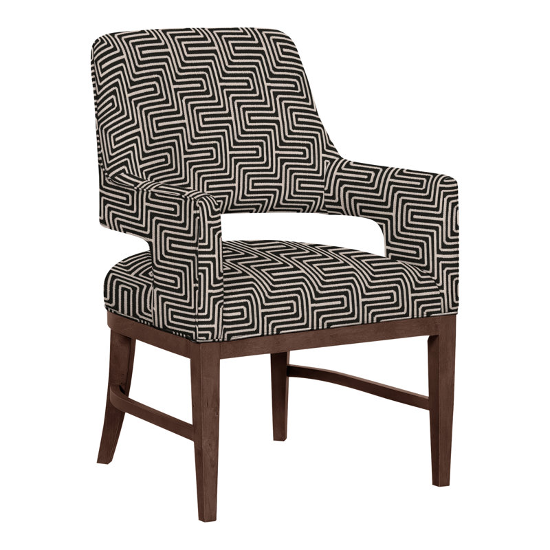 Chaise avec accoudoirs Josie Grande, Perigold Onyx, Noyer