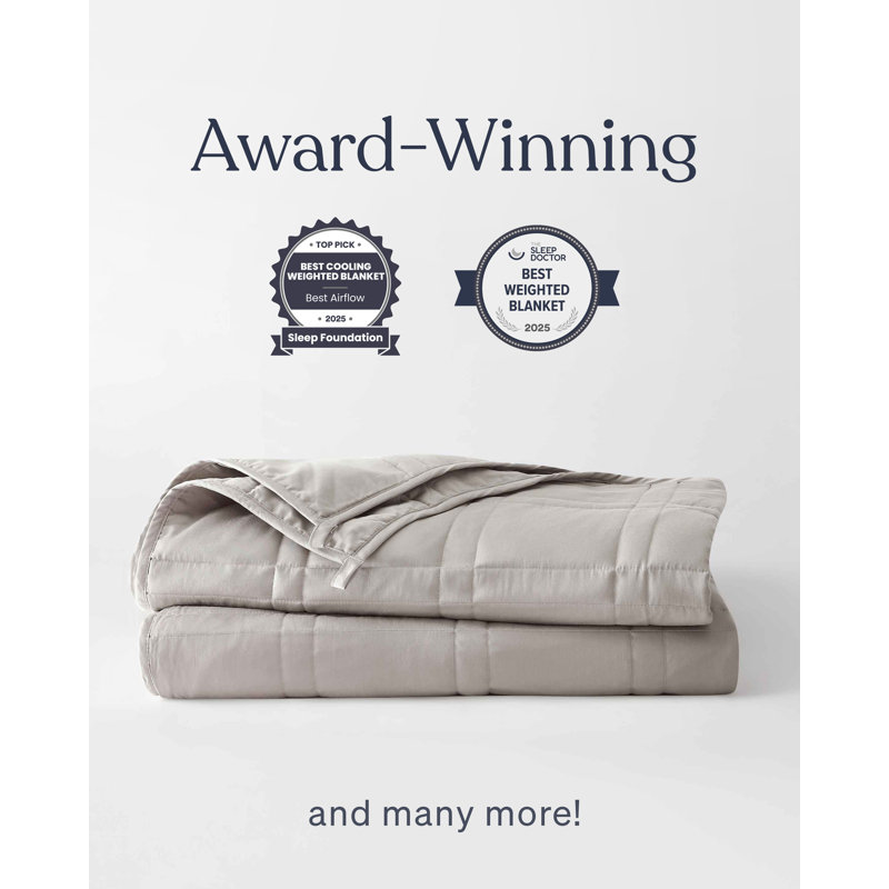 Baloo Living Cool Cotton Weighted Blanket, Queen, Silver Sage
