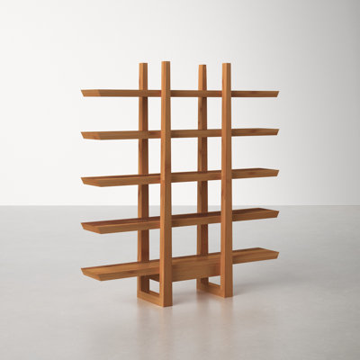 Samar 66" W 5-Tier Wood Bookcase
