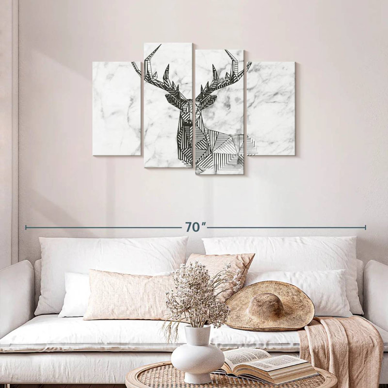 Brampt Geometric Stag, 27" H x 43" W