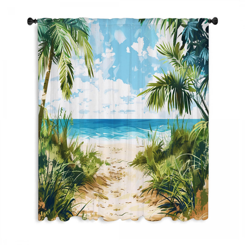 Rideau transparent en polyester Dacee, L 50 po x L 96 po