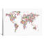 « étoiles du monde carte ii », impression sur toile tendue en blanc-10909328-74266507-74266512