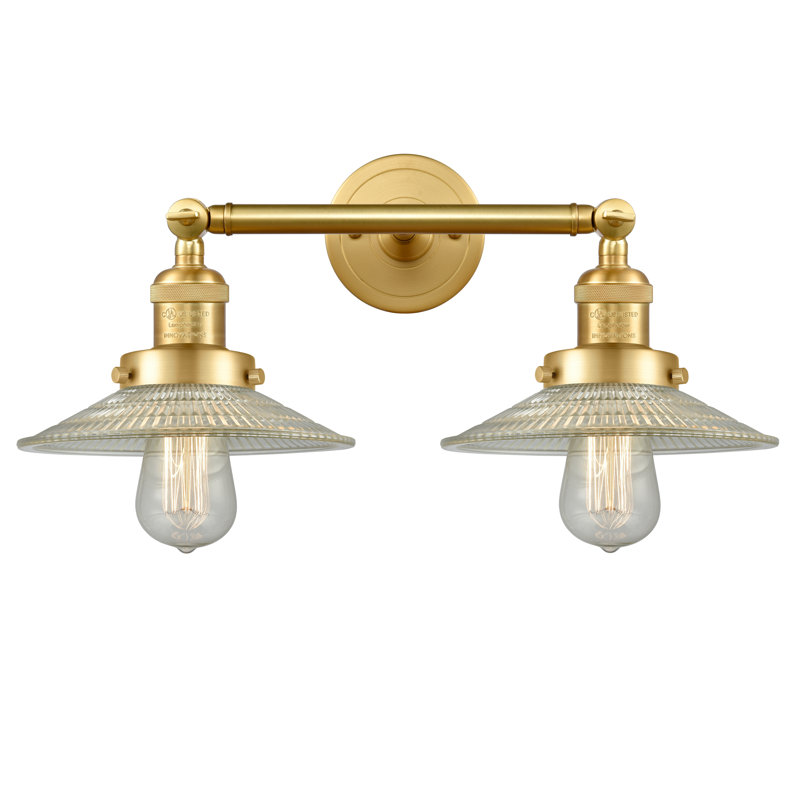 Miramontes Armed Sconce, Clear, Satin Gold, Bulb Not Included