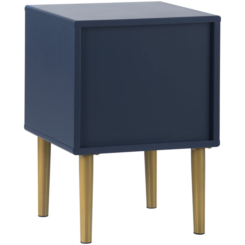 Iain 35cm W Metal Bedside Table