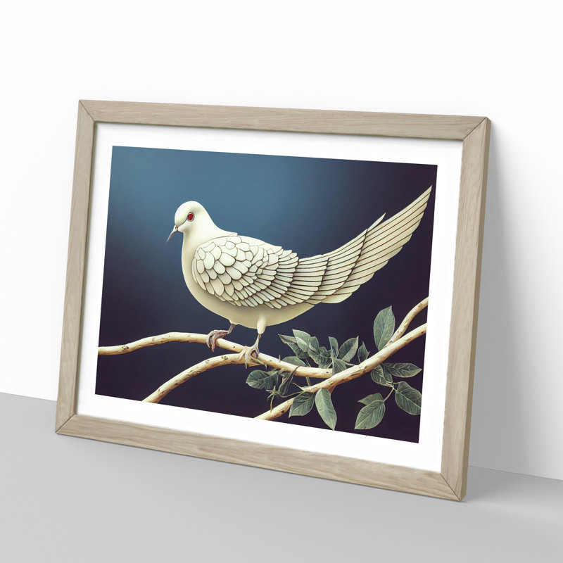 Great Dove Bird - Print, 34cm H x 46cm W, Oak