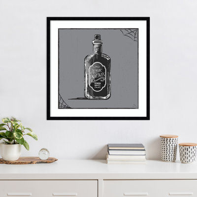 «Haunted Halloween VII» par Hm Design, impression sur bois encadrée