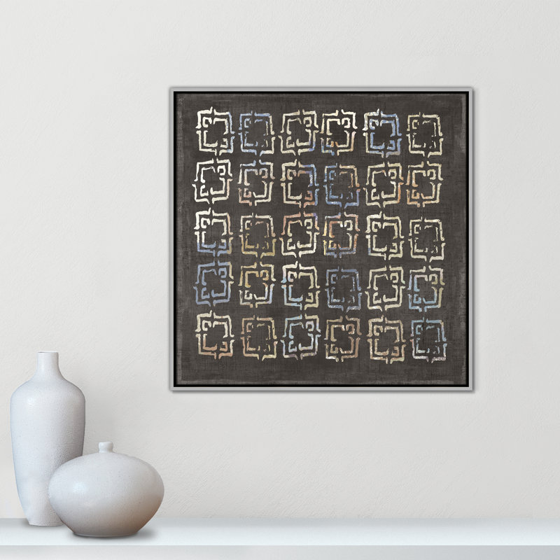 «Golden Folklore II» par Aimee Wilson, Argent, H 31,5 po x l 31,5 po