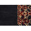 Tapis oriental noir / jaune / rouge en laine noué à la main 8 pi 3 po x 9 pi 10 po Bahily