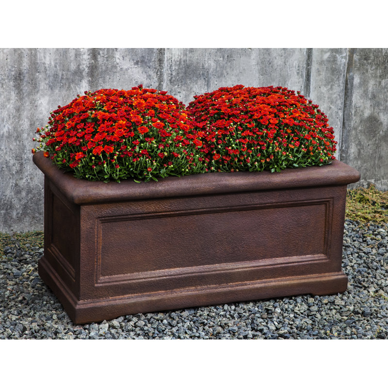 Boîte à fleurs en béton Malinda, Naturel, H 16 po x l 18 po x P 36 po