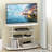 Turn-N-Tube TV Stand, 4-Tier Open Design Entertainment Center, TV Console for TV up to 46 Inch, Tool Free Assembly, with Stainless Steel Tubes, for Living Room, Bedroom, White Oak-276332472