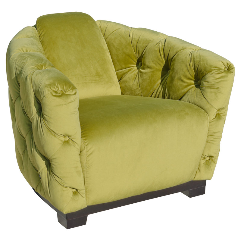 Upholstered Armchair, Green