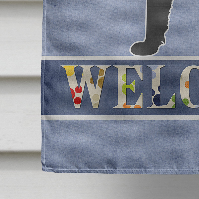 Polyester 2 côtés 40 x 28 po welcome drapeau maison, Mudi