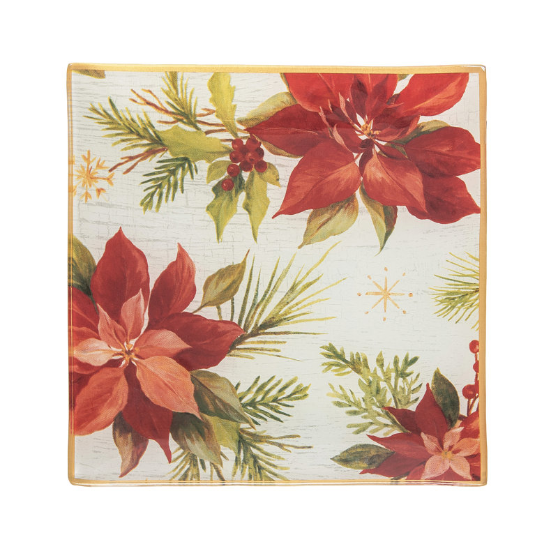 Verre de Noël poinsettia