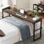 Table de lit réglable en hauteur avec roulettes, bureau mobile pour ordinateur portable, chariot d'ordinateur roulant avec support inclinable, prises intégrées et ports USB pour lit / canapé