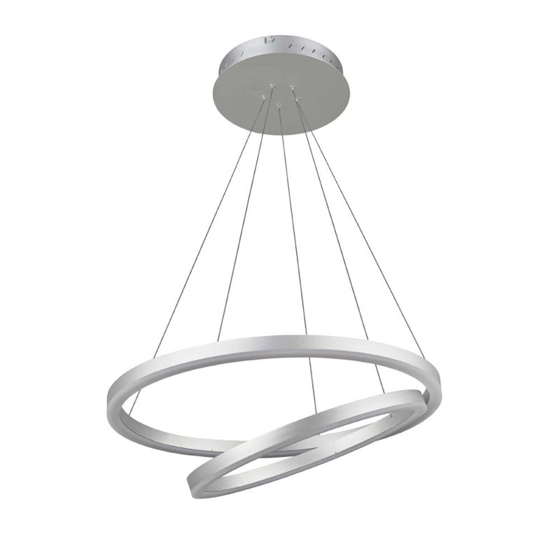 Lustre à DEL linéaire moderne unique à 2 lumières aelin, Aluminium