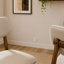 Ensemble de 2 chaises de salle à manger Alni, coussins en polyester beige, brun noyer