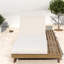 Méridiennes de patio modernes et rustiques avec design réglable en bois d'acacia
