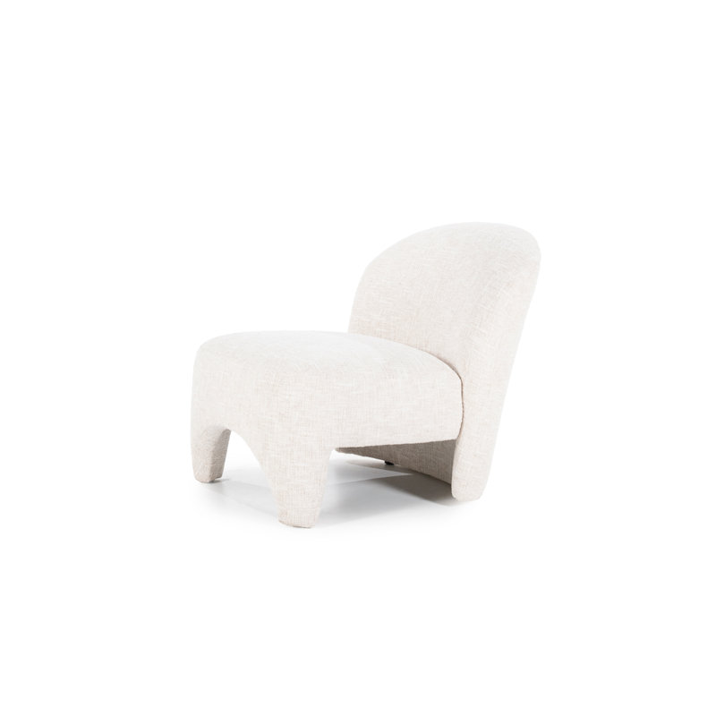 Accent Chair Side Chair, Beige Fabric