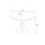 White&Walnut Round Sintered Stone Dining table-1209825114
