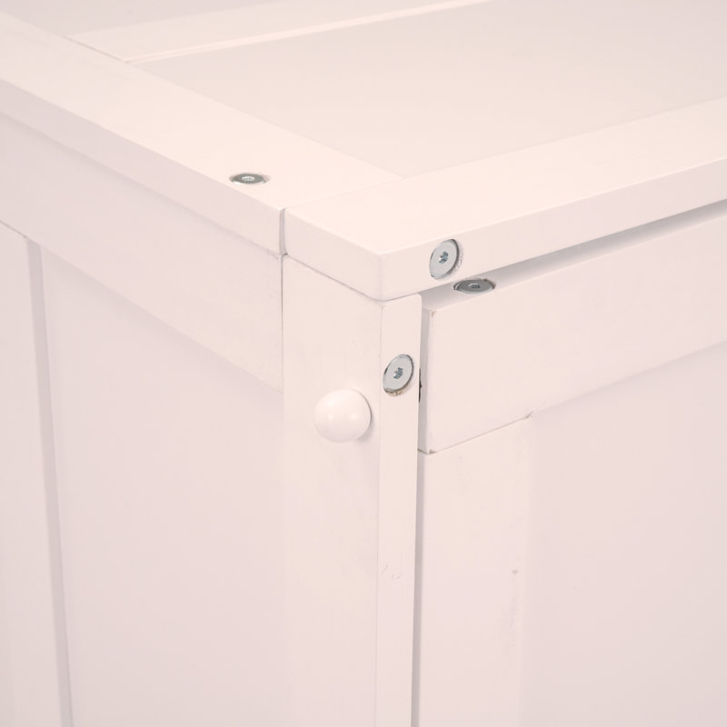 Queen Size Murphy Bed With Rotable Desk, White