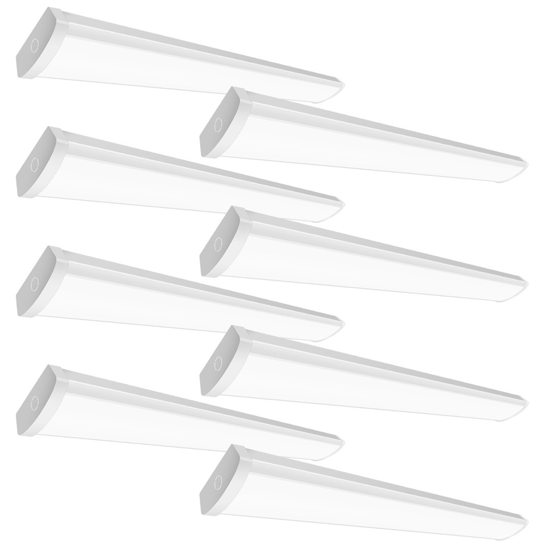 4FT Dimmable Rectangle Wrap Around, 5 CCT Wraparound Utility Light for  Laundry Room,Workshop,Hallway, UL & DLC Listed MW LIGHTING Number of 