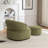 Armenakis 33'' Wide Upholstered Polyester Swivel Chair With Ottoman-32077223