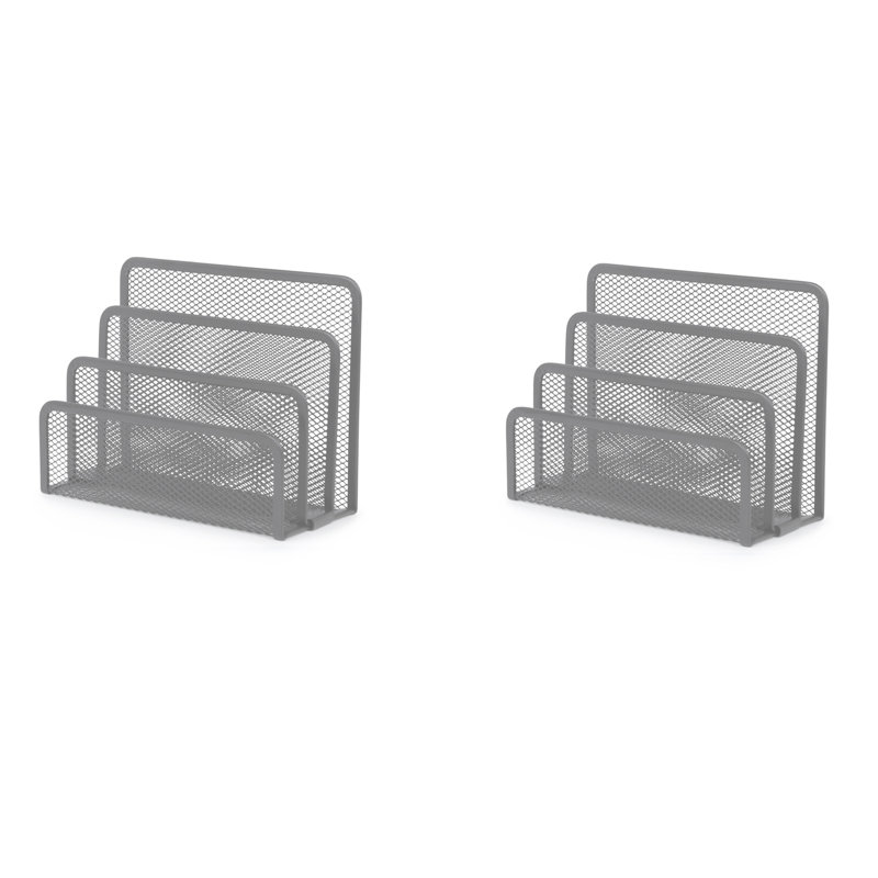 Ensemble de rangement de bureau Bigham, Argent