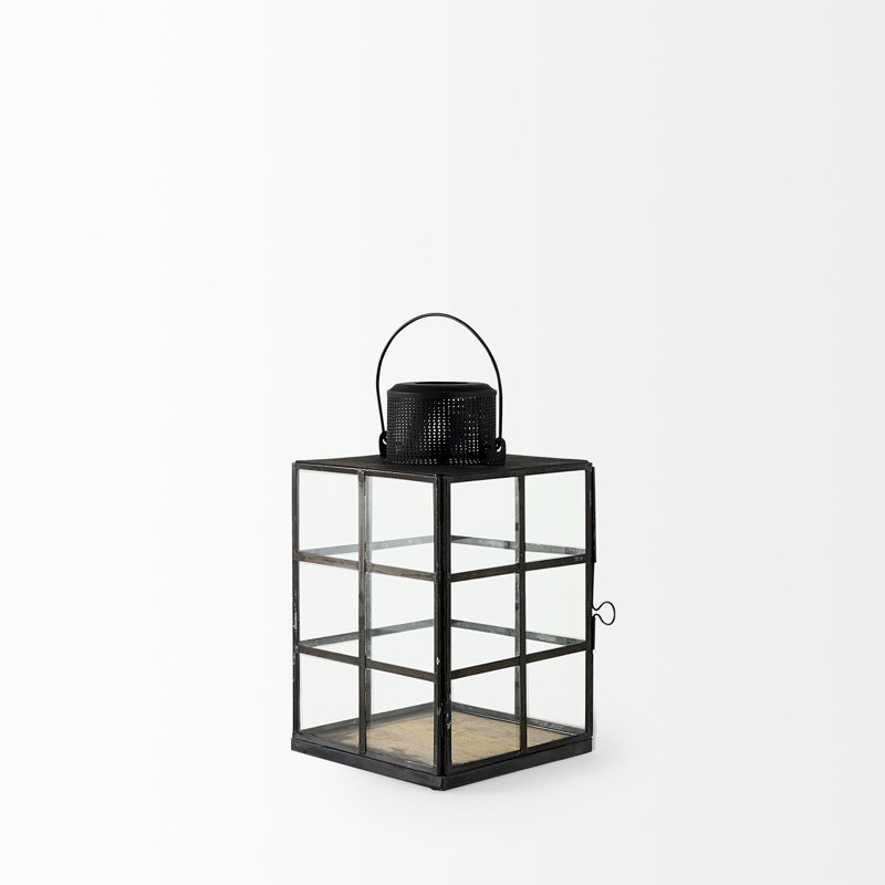 Lanterne murale en verre, H 10,62 po x l 6,1 po x P 6,1 po