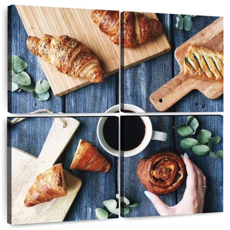 Yarlin Croissant Coffee Breakfast, 57" H x 57" W