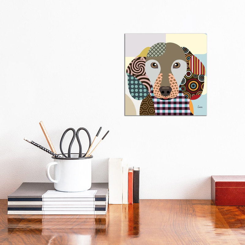 Dachshund by Lanre Studio - Wrapped Canvas Print, 30.48cm H x 30.48cm W x 1.905cm D