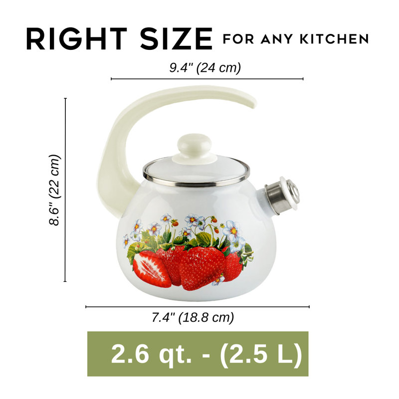 Kettle with Whistle Strawberry 2.7-qt.