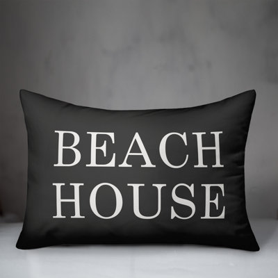 Textual Outdoor Throw Pillow