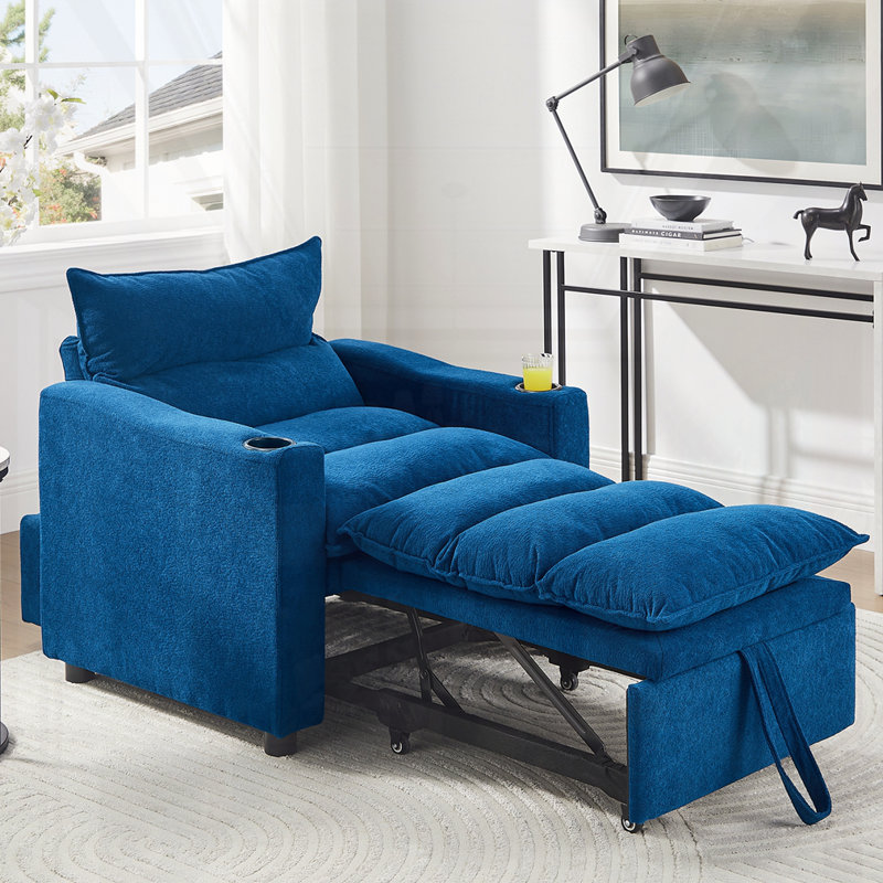 Fauteuil convertible 3 en 1, Bleu