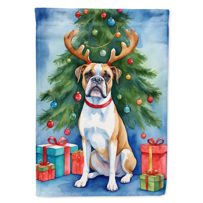 Christmas Reindeer House Flag