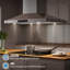 Hotte pour îlot de cuisine VIKIO 500 CFM avec 4 lumières DEL, contrôle des mouvements et filtres à charbon-129439756-119304350