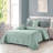 5 Piece Kingston Damask Printed Microfiber Quilts Set-1955116474