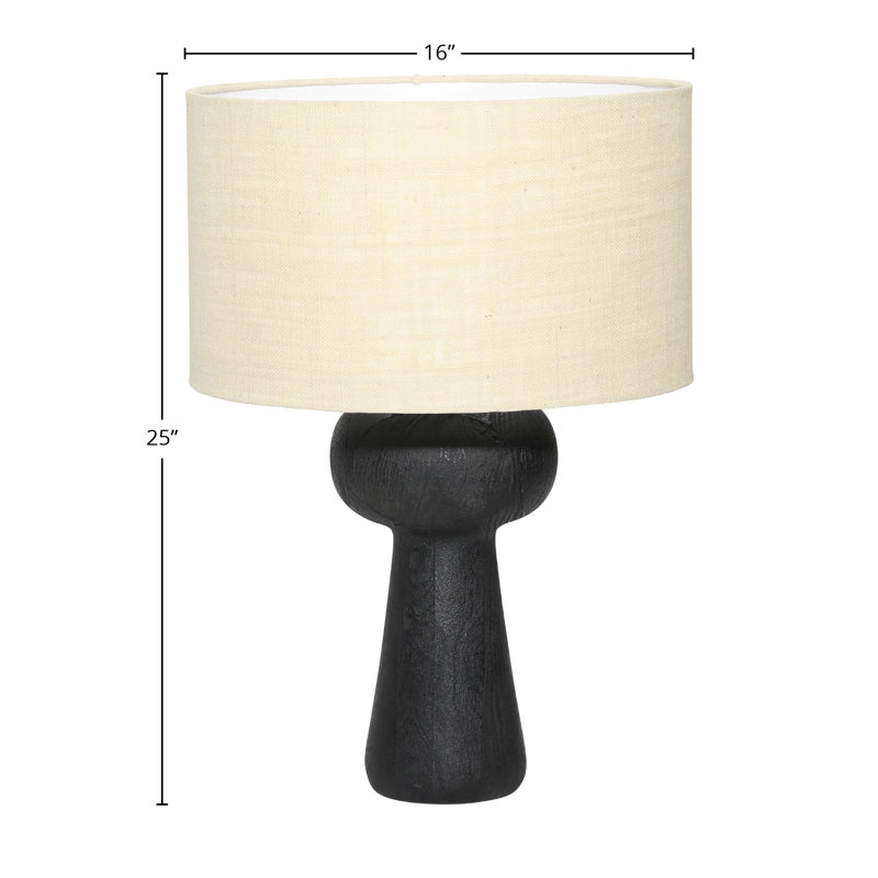 Lorraina 25" Tall Table Lamp, Black