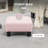 Ottoman Foot Rest, Small Foot Stool with Linen Fabric Upholstery and Plastic Legs, Cube Ottoman for Living Room-31207528
