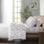 Ensemble de draps 4 pièces à imprimé très grand lit - imprimé village blanc, flanelle 100% coton, doux au toucher, lavable à la machine, avec drap plat, 2 taies d'oreiller ajustées, convient aux matelas jusqu'à 14 po-126115589