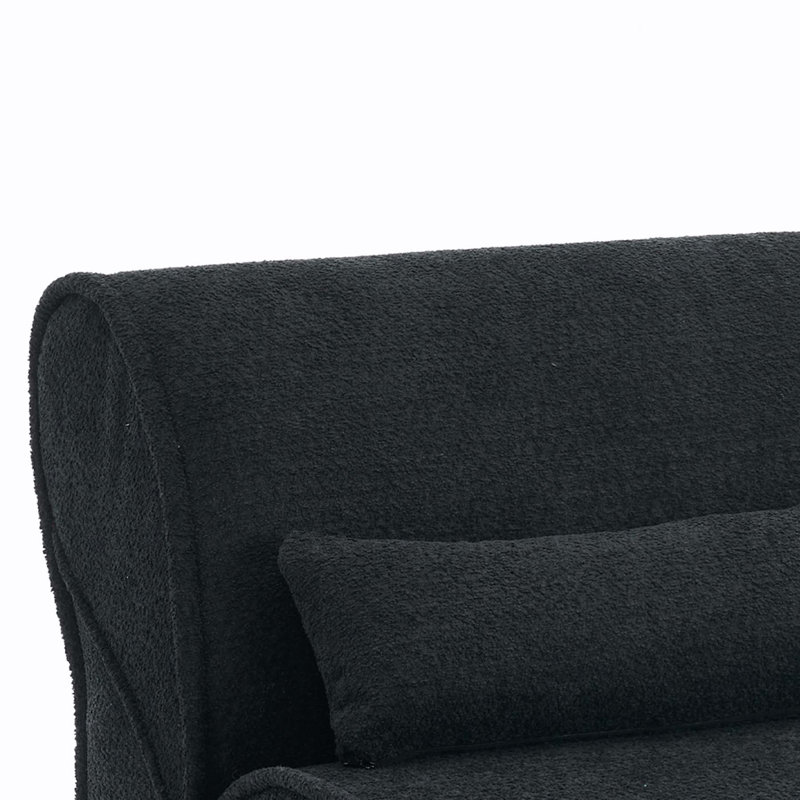 Fauteuil inclinable Soft Velvet, Tissu noir