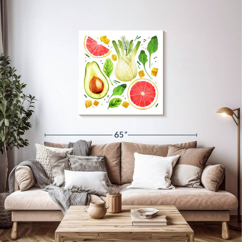 Yarlin Vegetables And Fruits, 36'' H x 36'' W