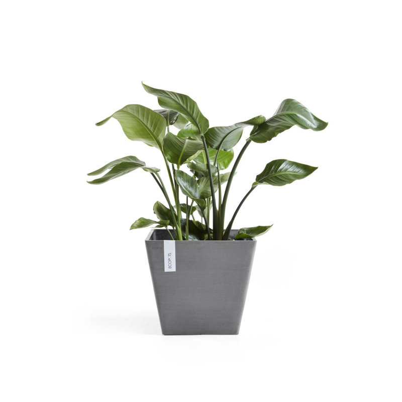 Pot Planter, Gray, 15.75" H x 15.75" W x 13.78" D