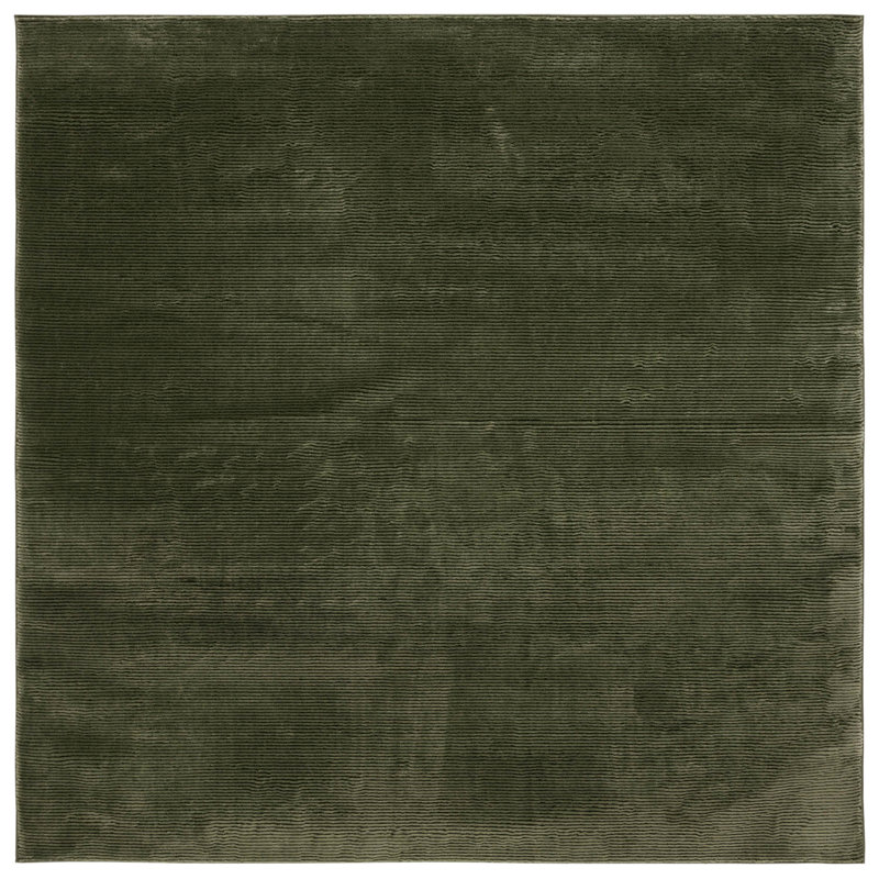 Revive Solid Color Area Rug In Green, Square 160 cm, Green