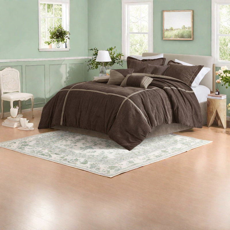Cozy Polyester Queen Bedding Sets, Modern Lodge Style, Perfect For All Seasons