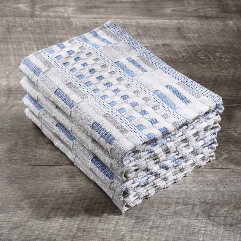 Kitchen Towels Hand Towel, White/Blue